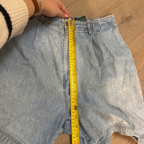 VTG Hunt Club Acid Wash Pleated 90s‎ Denim Shorts Women Size 12 - Picture 8 of 9